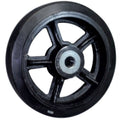 10" x 2-1/2" Mold-On Rubber Cast Iron Wheel - Durable Superior Casters