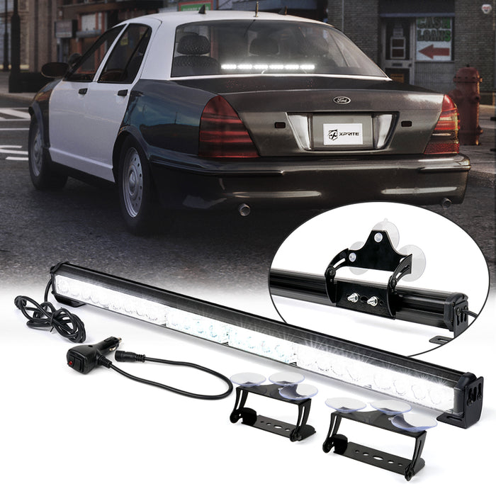 27" G2 LED Traffic Advisor Strobe Light Bar with Suction Cup Brackets