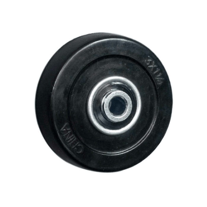 3" x 1-1/4" Soft Rubber Wheel Black - Durable Superior Casters