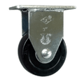 3" x 1-1/4" Soft Rubber Wheel Rigid Caster - Durable Superior Casters