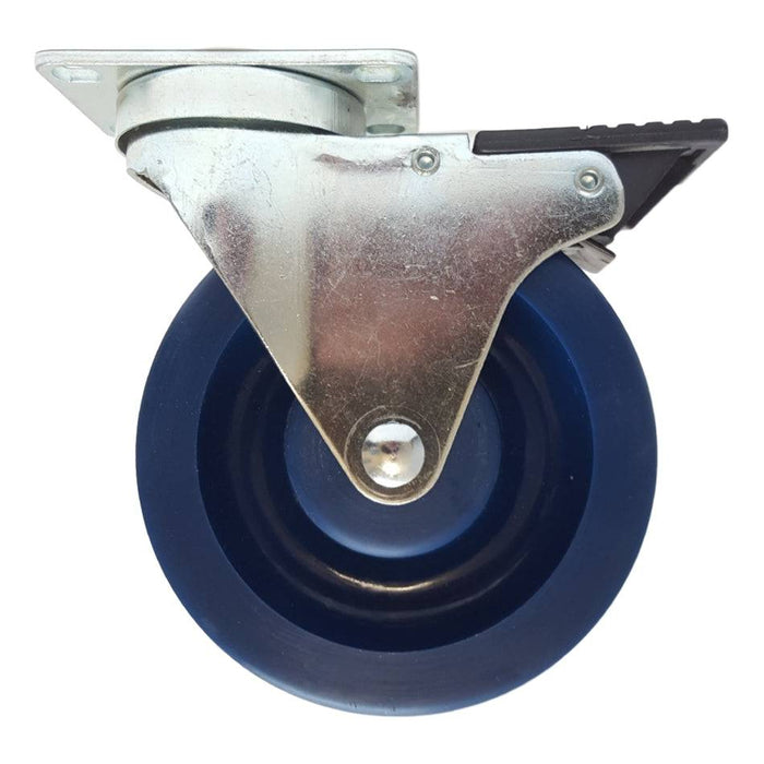 5" x 1-1/4" Duralastomer Swivel Caster W/ Total Lock Brake - Durable Superior Casters