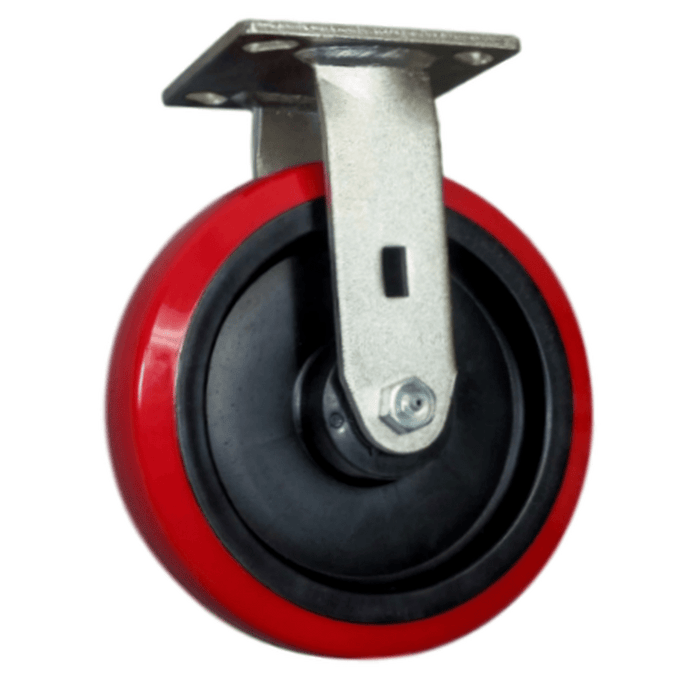 8" x 2" Poly-Pro Wheel Rigid Caster - Durable Superior Casters