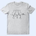 Adorable Cat Line Design - Personalized T Shirt