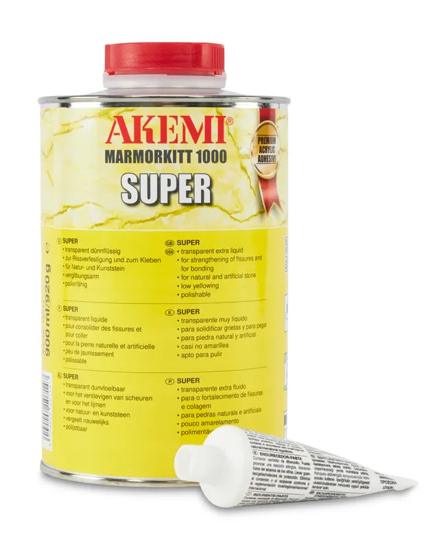 Akemi Marble Filler Super 1 kg. - Highly Liquid Acrylic Adhesive - close-up detail