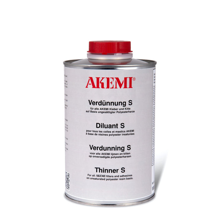 Akemi Thinner S 1000 ml — Thinner & Tool Cleaner for Polyester and Acrylics