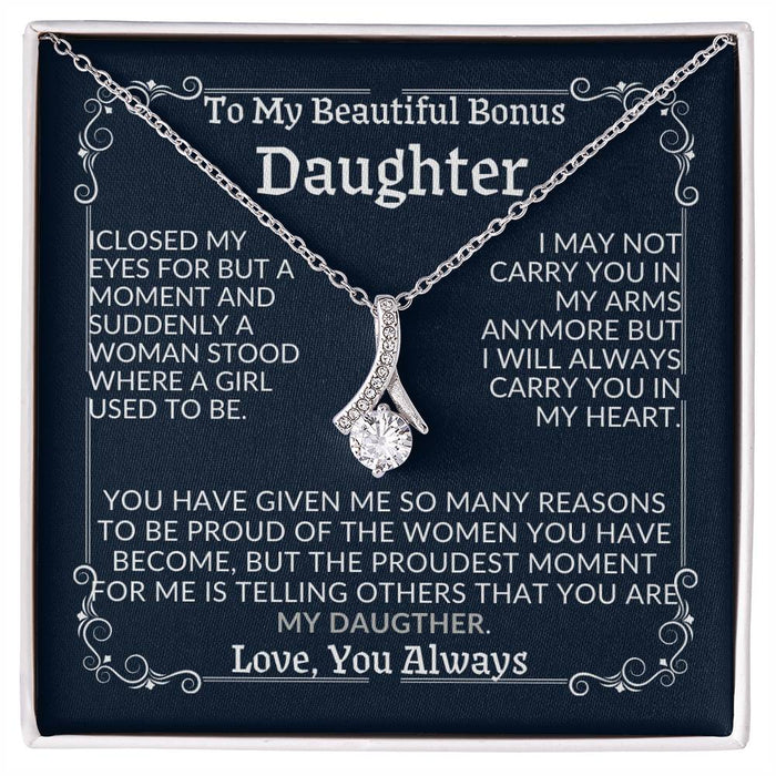 Alluring Beauty Necklace for Bonus Daughter - Heartfelt Gift - Jewelry