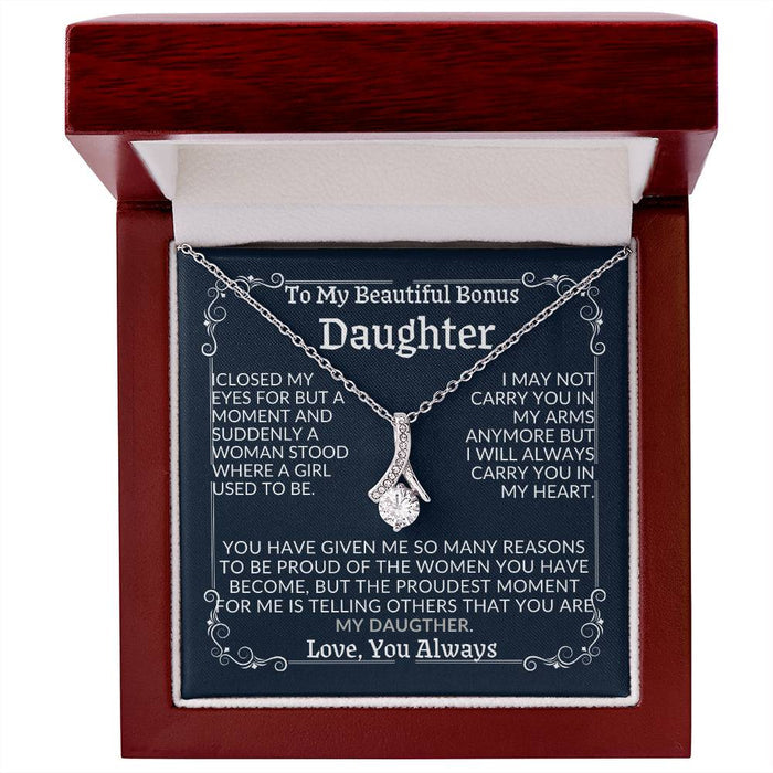 Alluring Beauty Necklace for Bonus Daughter - Heartfelt Gift - Jewelry ❤️