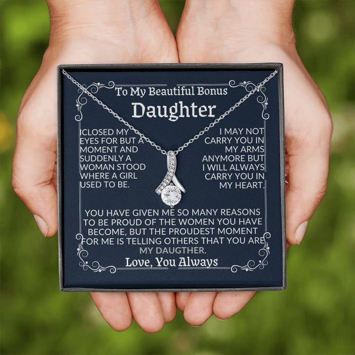 Alluring Beauty Necklace for Bonus Daughter - Heartfelt Gift - Jewelry ❤️