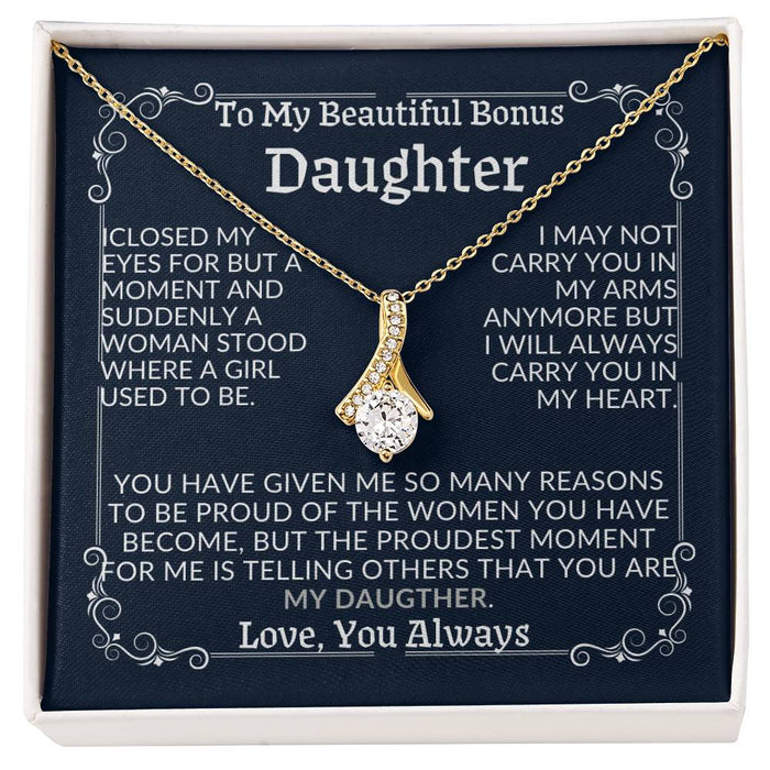 Alluring Beauty Necklace for Bonus Daughter - Heartfelt Gift - Jewelry ❤️