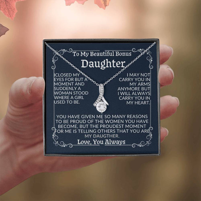 Alluring Beauty Necklace for Bonus Daughter - Heartfelt Gift - Jewelry ❤️