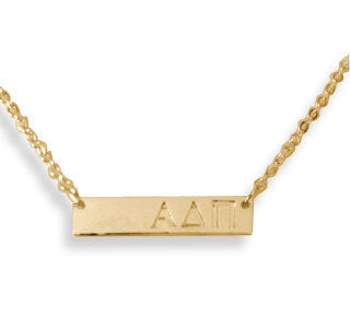 Alpha Delta Pi Bar Necklace