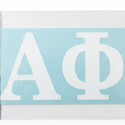 Alpha Phi White Vinyl Decal