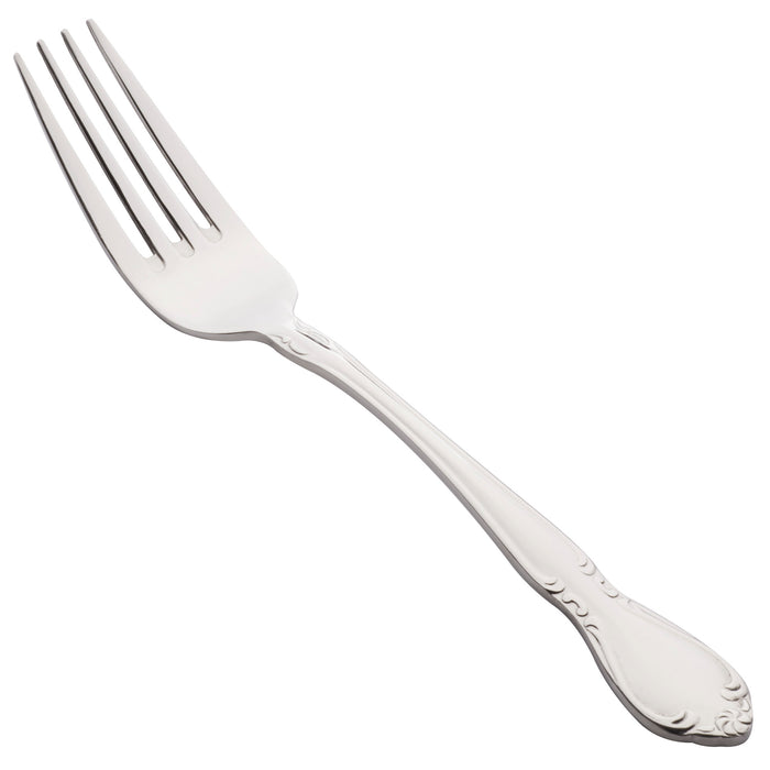 Bon Chef S1805 Queen Anne 7 3/4" 18/10 Stainless Steel Dinner Fork - 12/Pack
