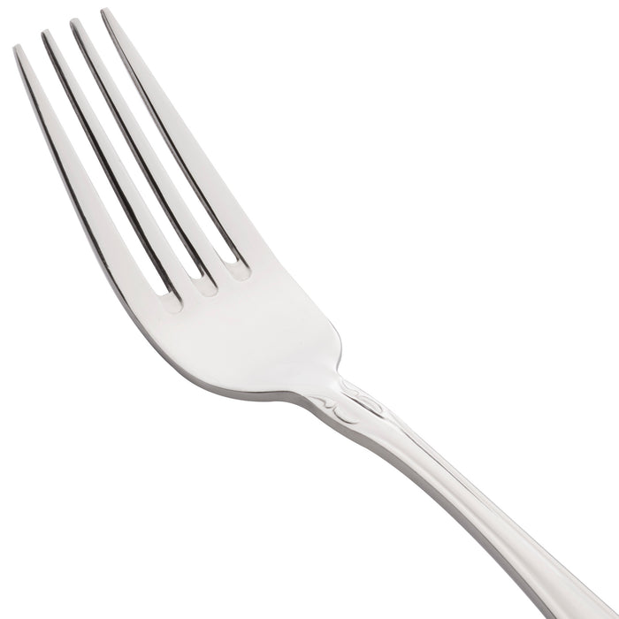 Bon Chef S1805 Queen Anne 7 3/4" 18/10 Stainless Steel Dinner Fork - 12/Pack