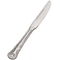 Bon Chef S2717 Kings 6 7/8" 13/0 Stainless Steel European Size Solid Handle Butter Knife - 12/Pack