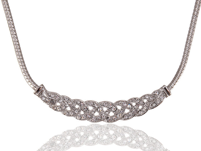 Braided Bridal Collar Necklace