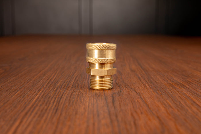 Brass M22 Male (15mm) to 3/8" QD Coupler