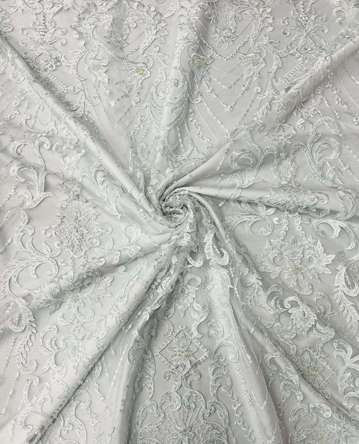 Chevron Hand Beaded Bridal