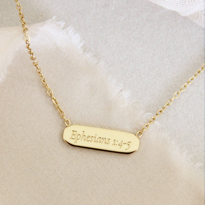 Chosen Necklace, Ephesians 1:4-5: Yellow Gold