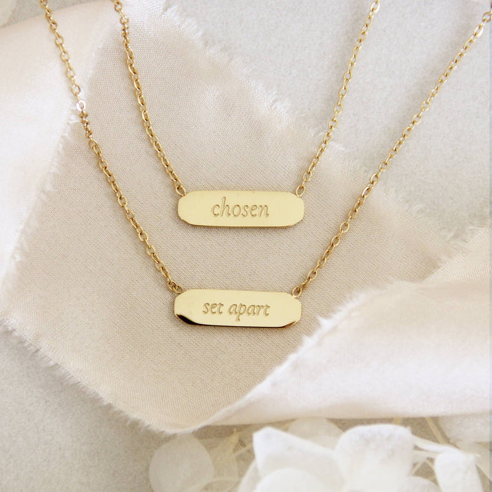 Chosen Necklace, Ephesians 1:4-5: Yellow Gold