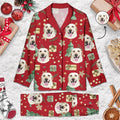 Custom Photo Funny Pet Face - Christmas Gift For Family - Personalized Long Pajamas Set