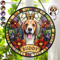 Custom Photo Stained Glass Portrait Dog Cat - Personalized Stained Glass Window Hanging Suncatcher