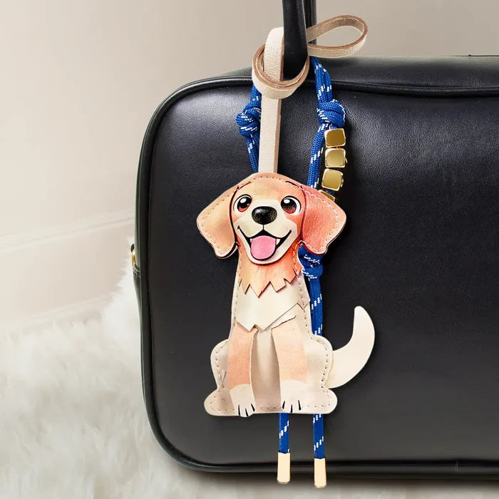 Pet Lovers,Pet Mom,Dog Mom,Cat Mom - Custom Photo Your Beloved Pet - Personalized Leather Bag Charm, Keychain