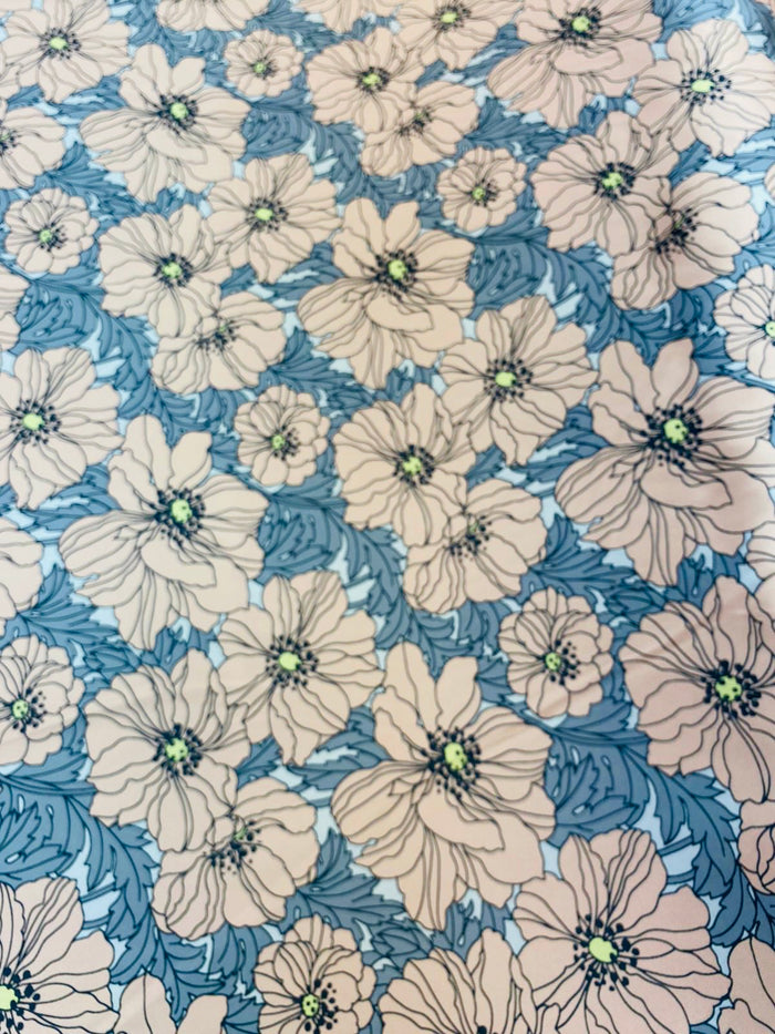 Daisy Stretch Satin