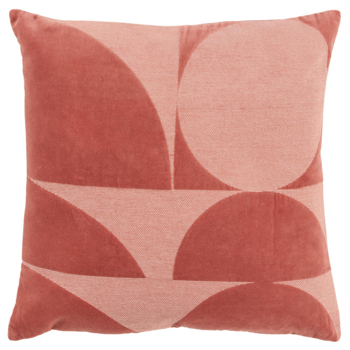 DINESEN LIGHT BRICK GEOMETRIC ART DECO THROW PILLOW