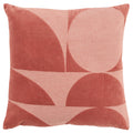 DINESEN LIGHT BRICK GEOMETRIC ART DECO THROW PILLOW
