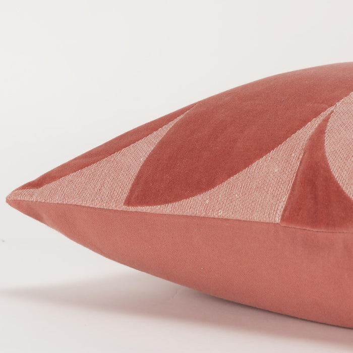 DINESEN LIGHT BRICK GEOMETRIC ART DECO THROW PILLOW