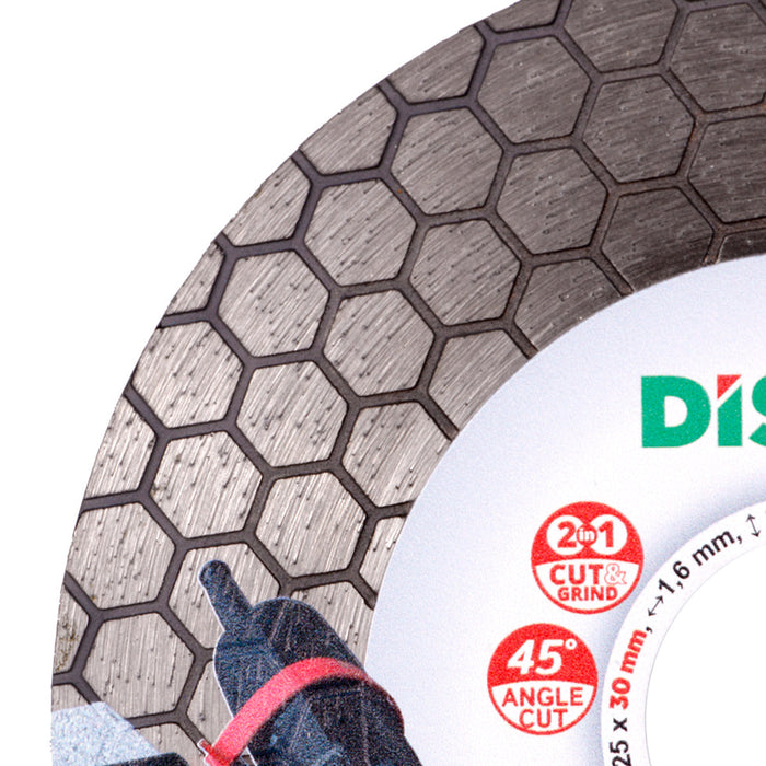 DiStar Edge Dry Slider Diamond Blade 5  45 Dry Cutting Blade for Ceramic & Porcelain - close-up detail