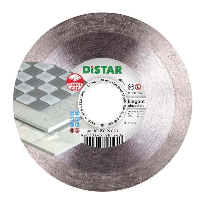 DiStar Elegant Diamond Blade 4  Ultra-Clean Cutting Blade for Glazed Tile & Porcelain