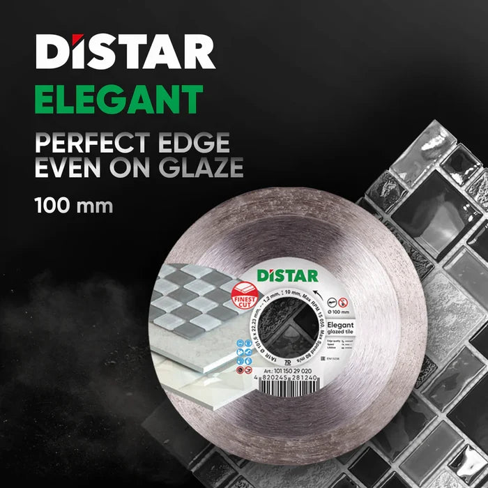 DiStar Elegant Diamond Blade 4  Ultra-Clean Cutting Blade for Glazed Tile & Porcelain - in use