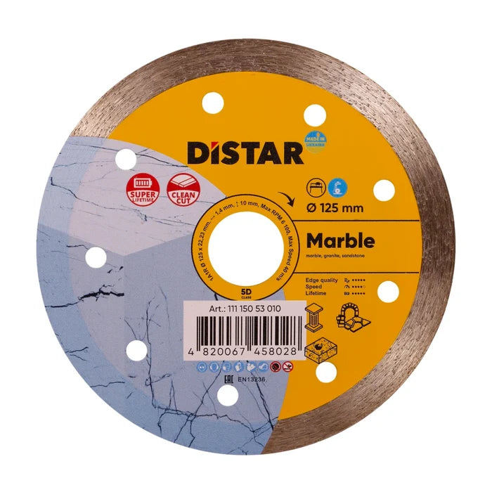 DiStar Marble Diamond Blade 4.516  Smooth Wet Cutting for Marble & Granite - side view
