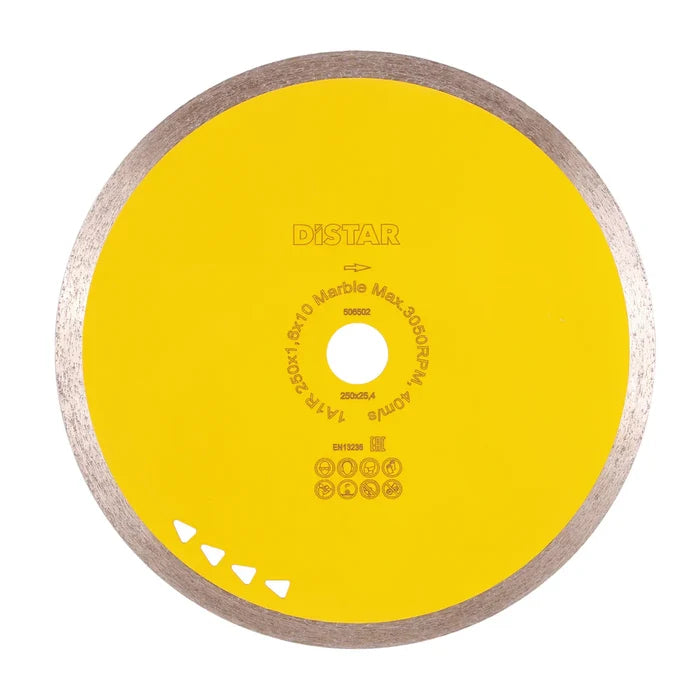 DiStar Marble Diamond Blade 4.516  Smooth Wet Cutting for Marble & Granite - dimensions