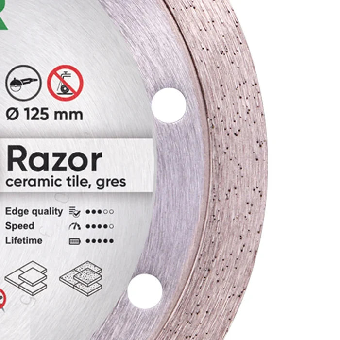 DiStar Razor 5 Diamond Blade for Ceramic & Porcelain  Smooth, Chip-Free Cutting - side view