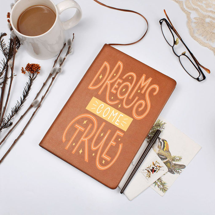 DREAMS COME TRUE-GRAPHIC LEATHER JOUENAL