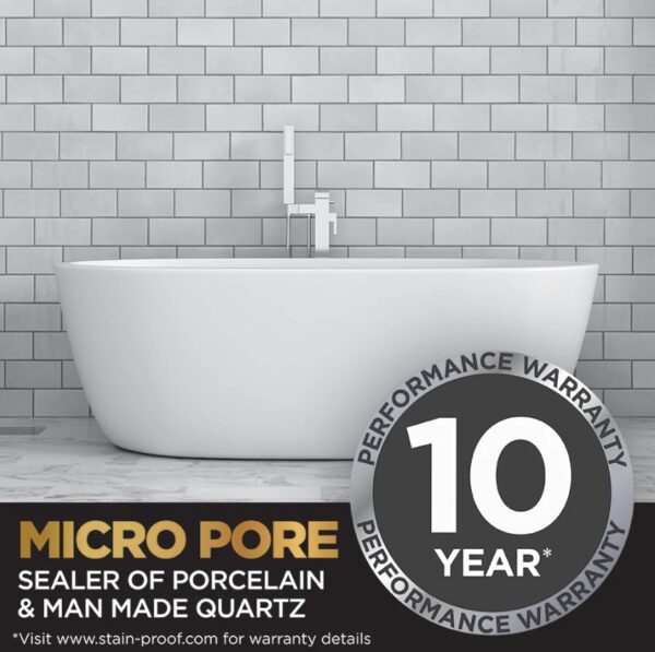 STAIN-PROOF Porcelain & Quartz Sealer  1 Quart (formerly Porcelain Plus) - side view