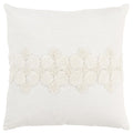 DUE IVORY TONAL GEOMETRIC VINTAGE THROW PILLOW