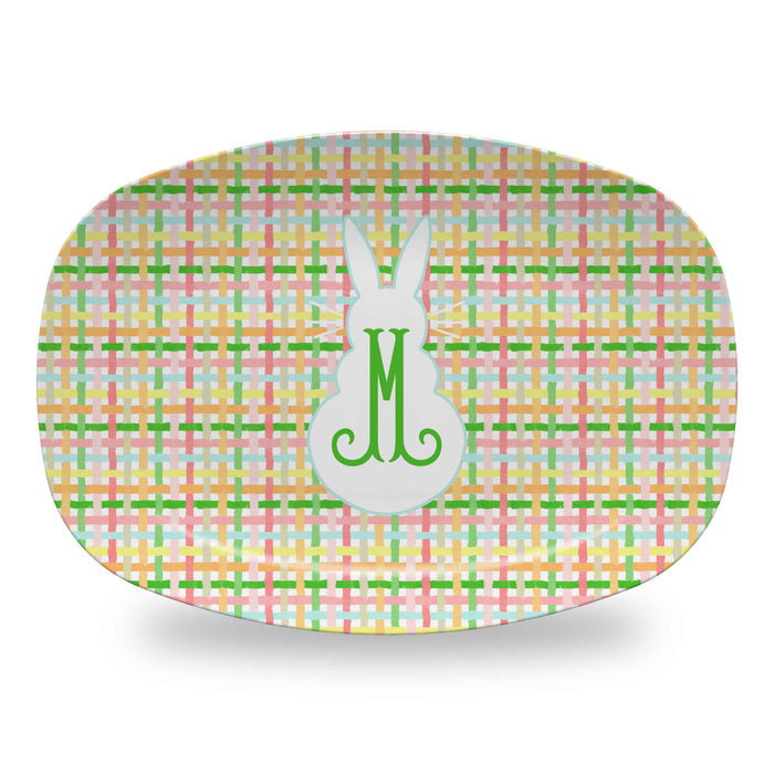 Easter Plaid Personalized Melamine Platter