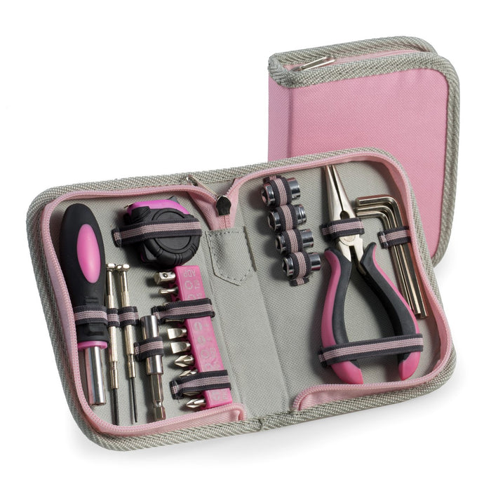 Emma 23 pcs pink tool set
