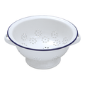 Enamel Colander - White & Blue