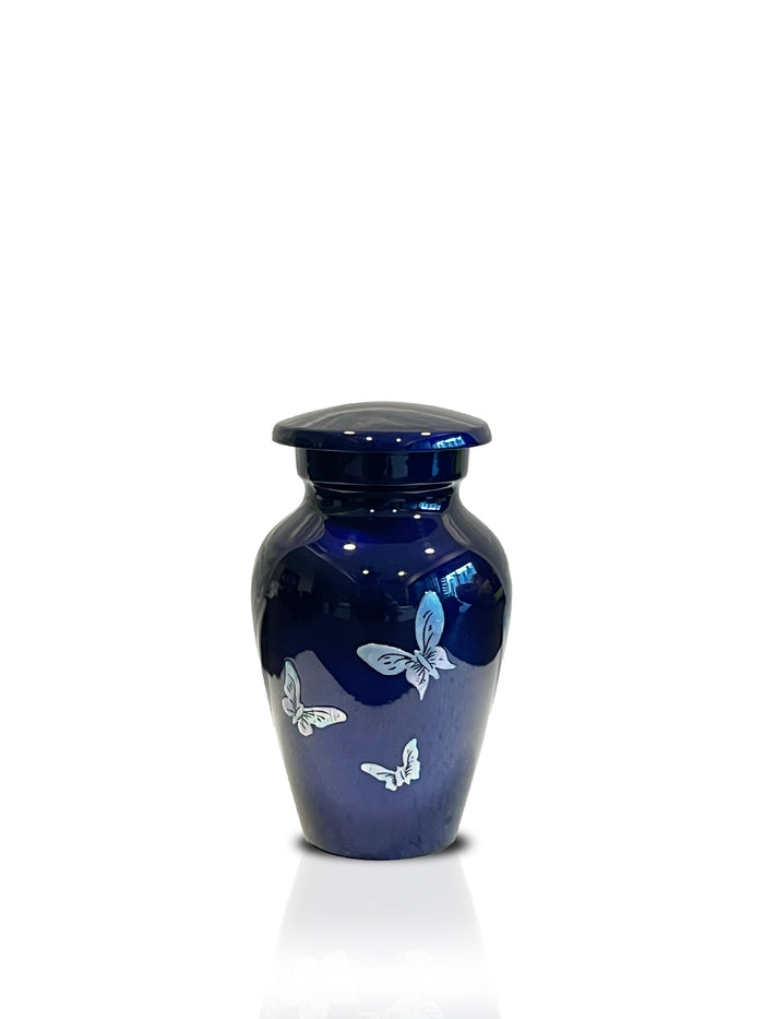Exquisite Series - Mother of Pearl Butterflies on Blue - IUME100