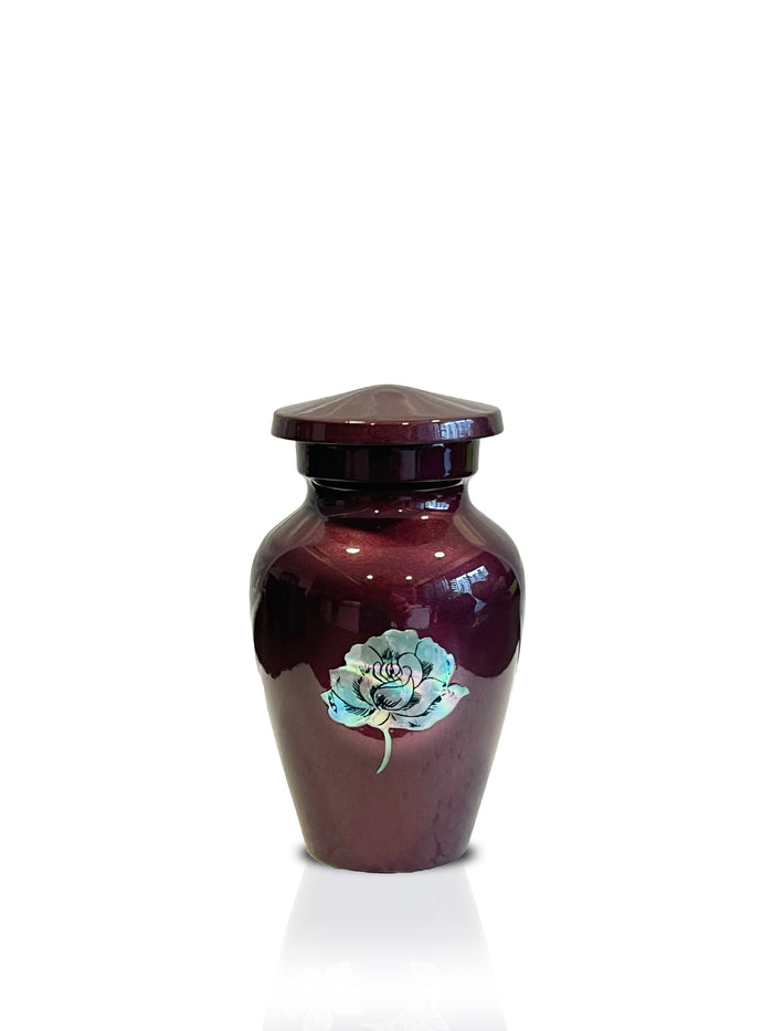 Exquisite Series - Mother of Pearl Rose on Burgundy - IUME106-Burgundy