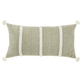 FABRICIUS MOSS GREEN STRIPE MODERN INDUSTRIAL THROW PILLOW