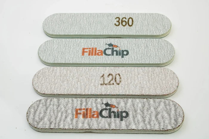 FillaChip Files — Set of 4 (80 / 120 / 240 / 360 Grit) for Leveling & Finishing Repairs