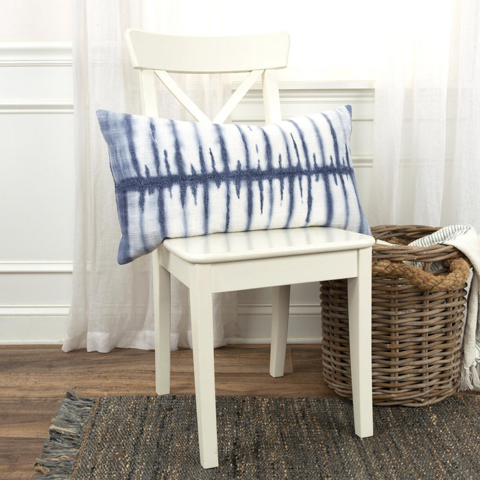 FISKER IVORY STRIPE BOHO THROW PILLOW