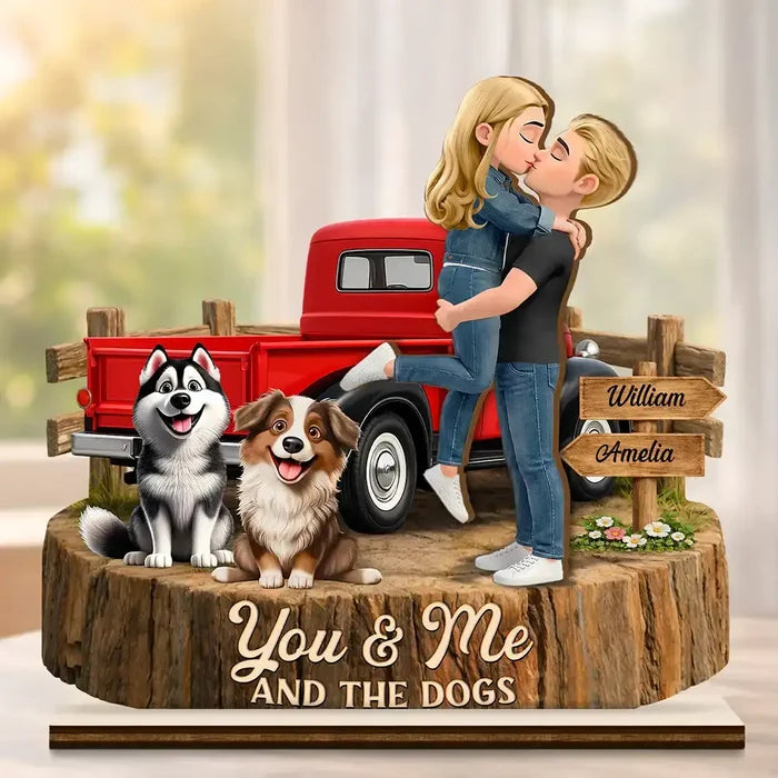 Gift For Boyfriend,Gift For Couples,Gift For Wife,Gift For Girlfriend,Gift For Husband,LGBT,Love - Flannel Standing You And Me We Got This - Personalized Custom Shaped Wooden Plaque