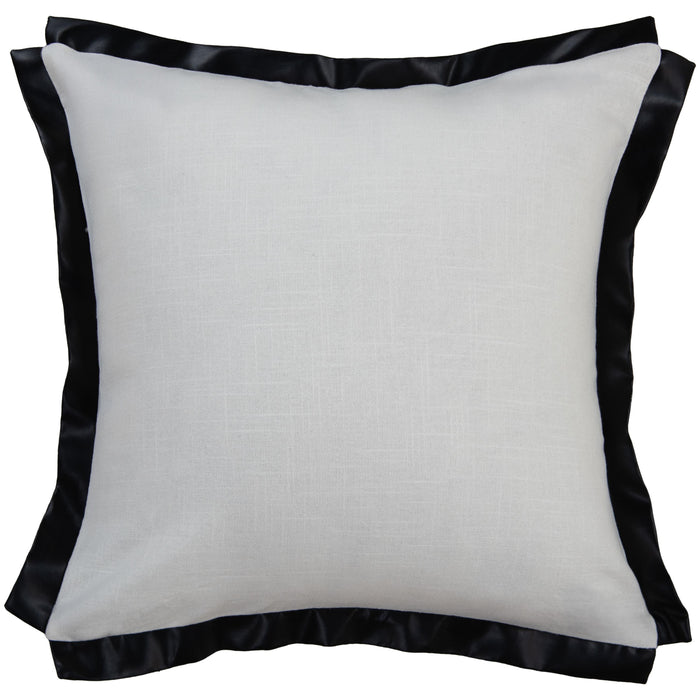 FRISK IVORY SOLID MODERN INDUSTRIAL  THROW PILLOW